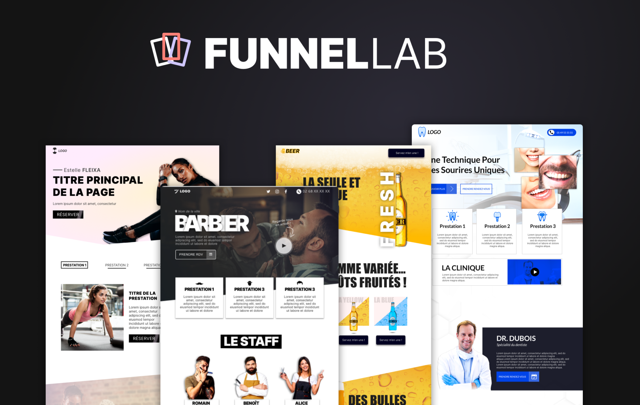 Bannière de publicité pour des pages de vente créé par l'agence web Funnel Lab