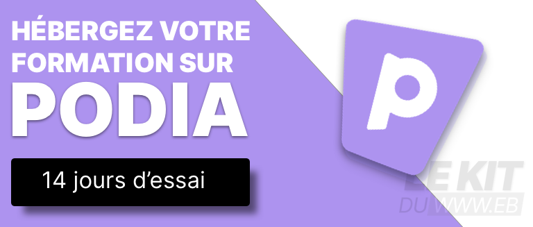 Mise en avant du logiciel Podia