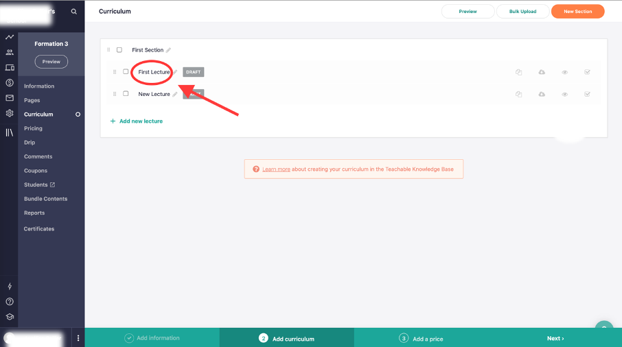 Ajouter du contenu à son module de formation
