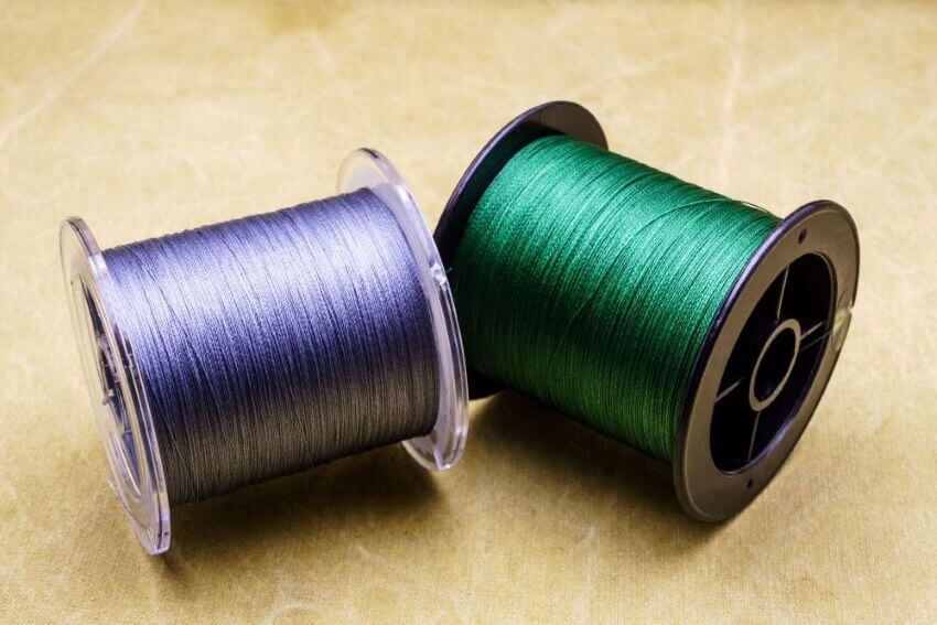 Natural color braided fishing line