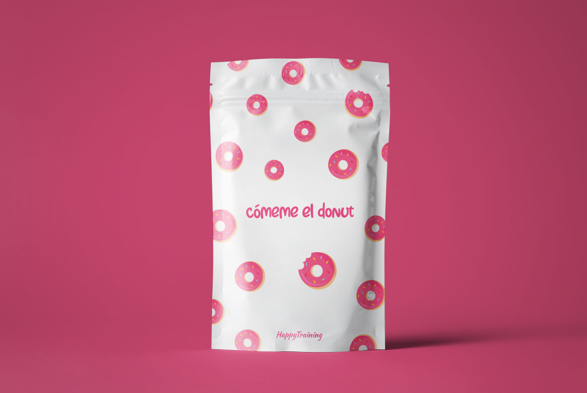 servicios de ilustración spora comeme el donut branding happytraining