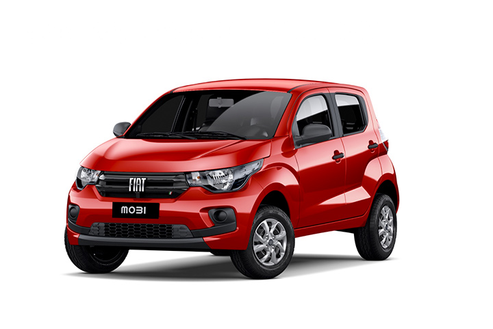 Carro Fiat Mobi Easy em fundo branco