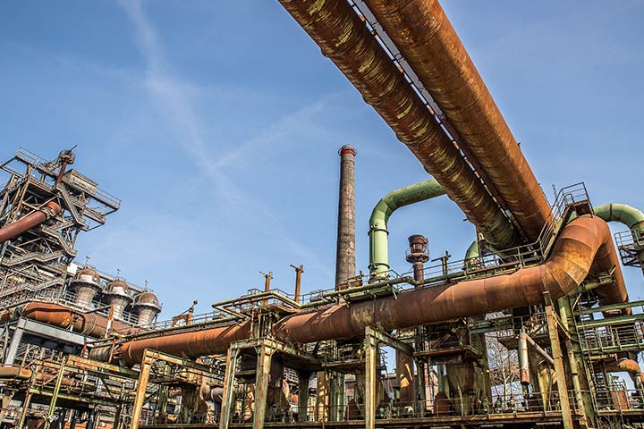 Sistema de tubos e encanamentos de Refinaria de Gás