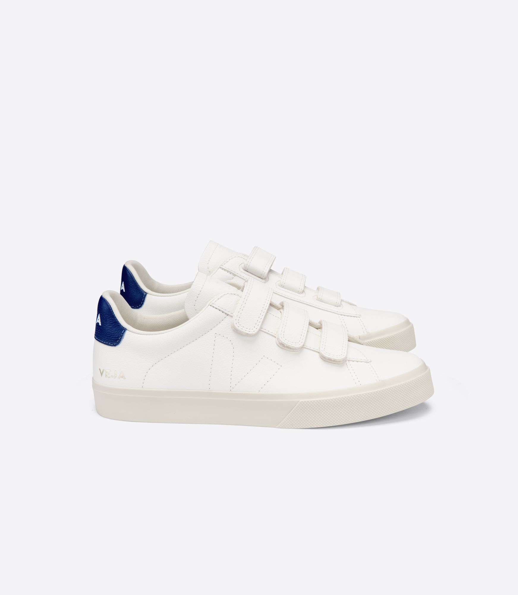 VEJA - Recife - white/cobalt blue velcro sneaker