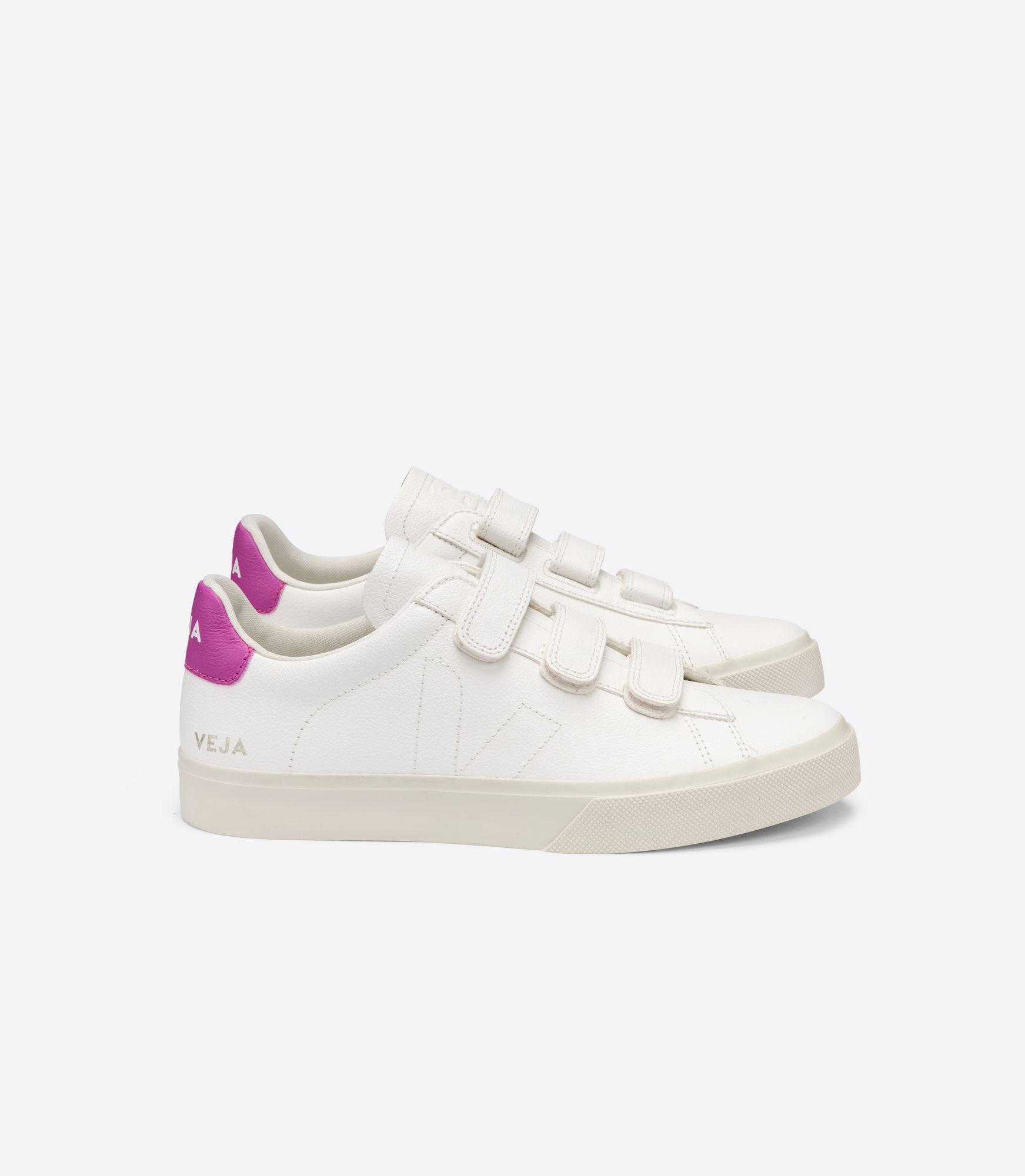 VEJA - Recife - white/ultraviolet pink velcro sneaker