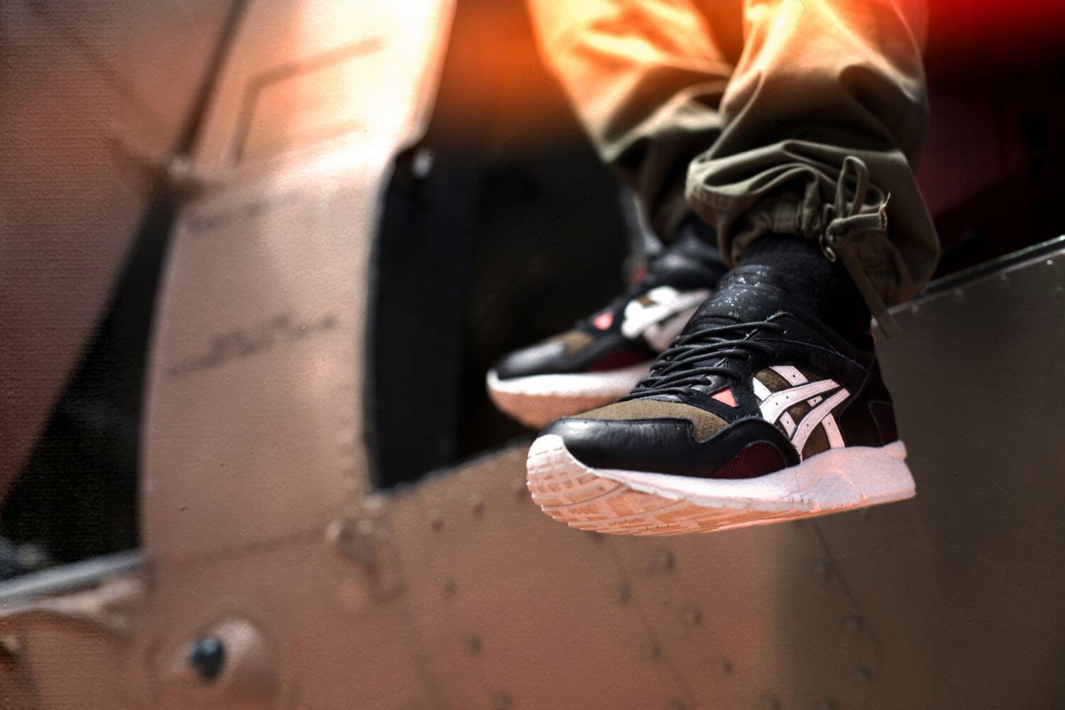 ASICS x Highs &Â Lows - Gel-Lyte V - "Medic" - black/olive/red/white - H50NK-8101