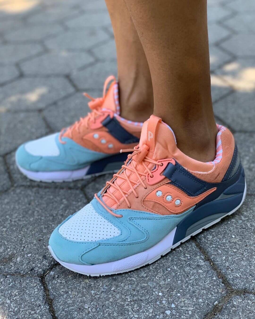 Saucony x Premier - Grid 9000 - "Street Sweets aka. Salt-Water Taffy" - blue/white/peach - S70265-1