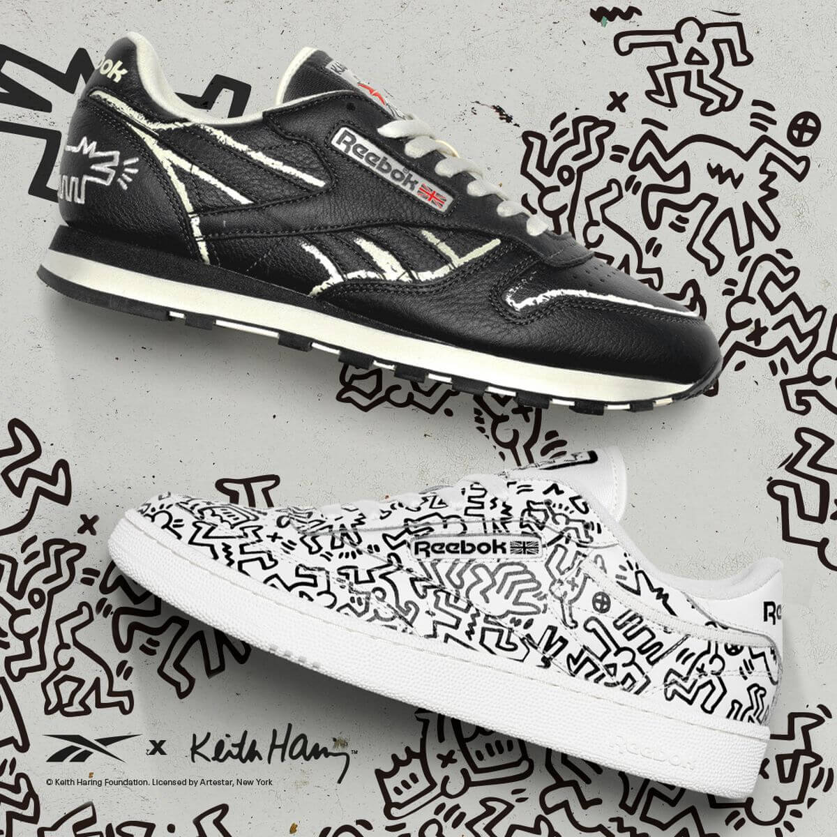 Keith Haring x Reebok - Classic Leather & Club C
