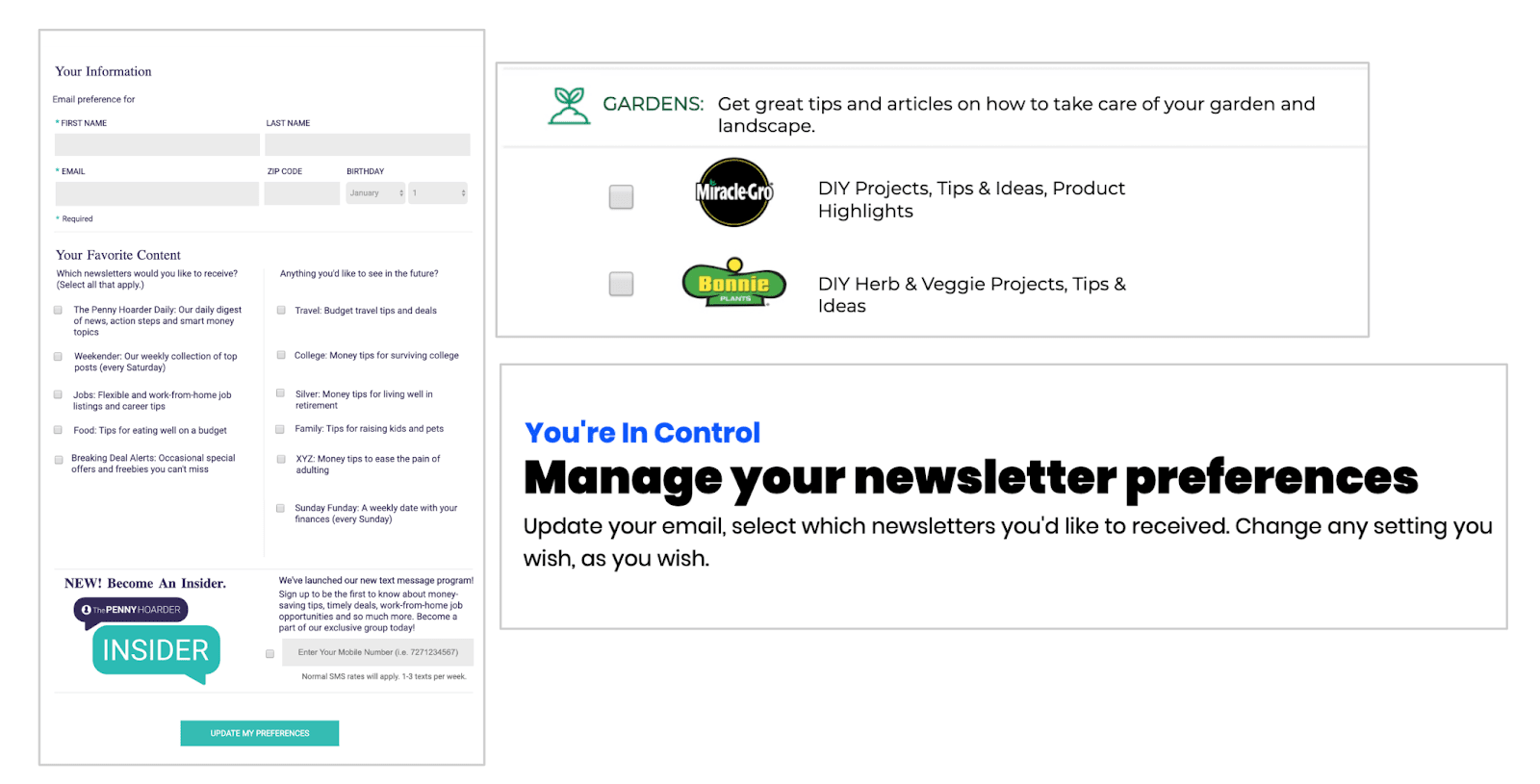 branded preference center