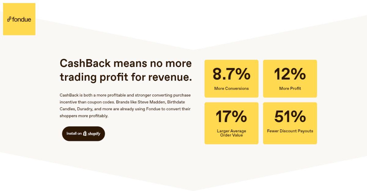 cashback with fondue