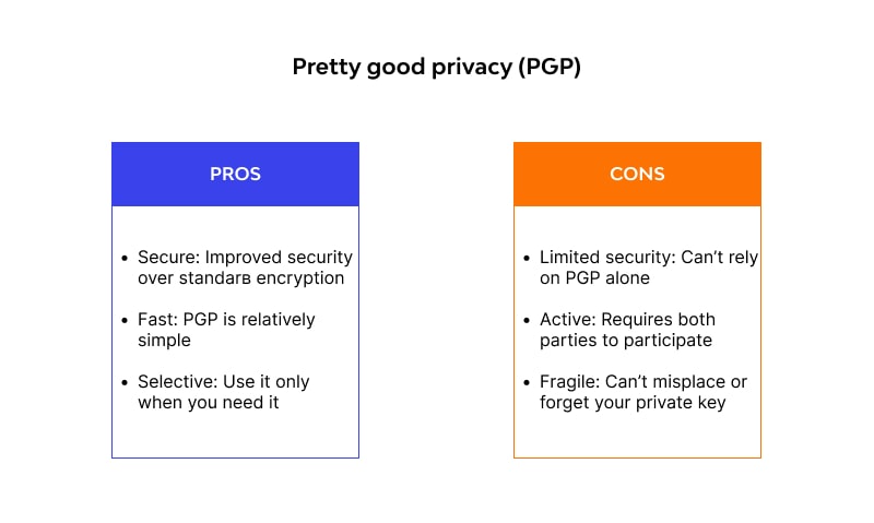 PGP encryption pros and cons