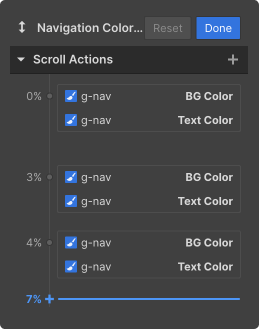 Webflow interaction menu