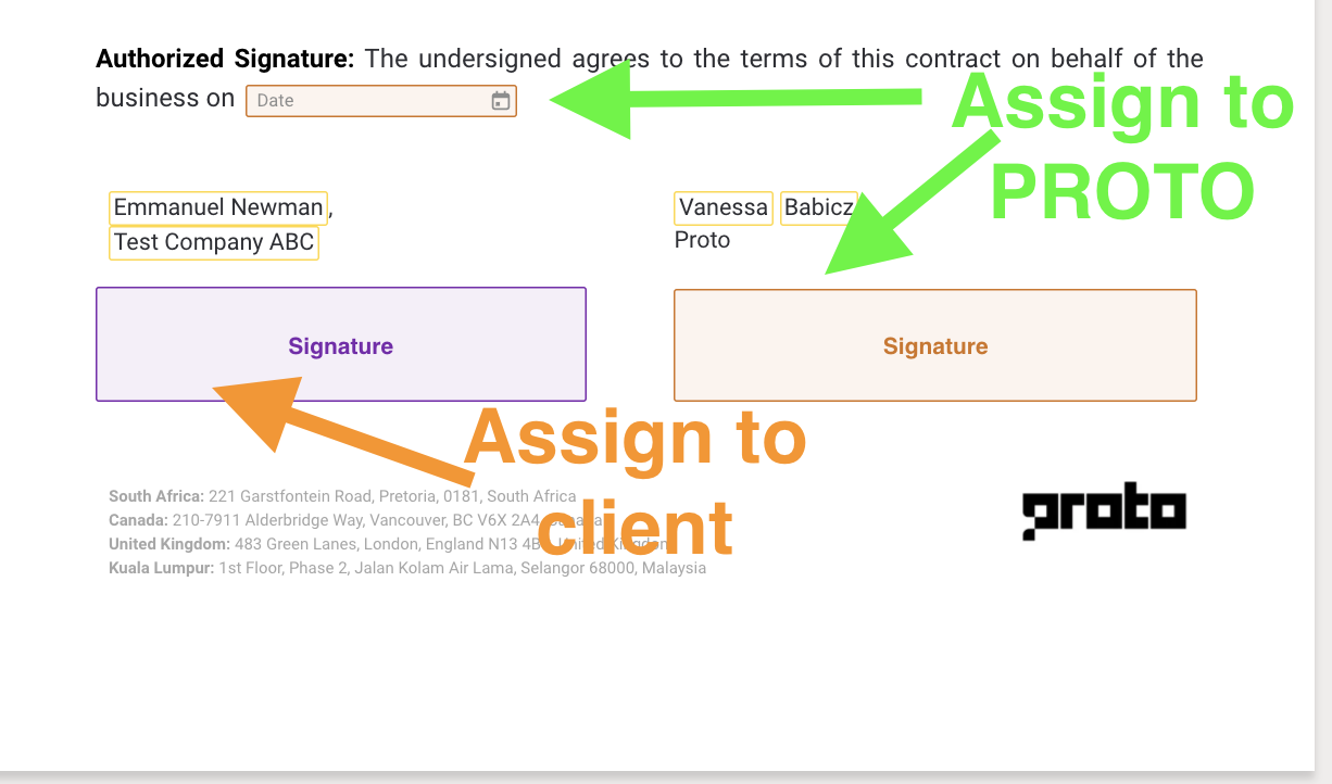 authorized signature example