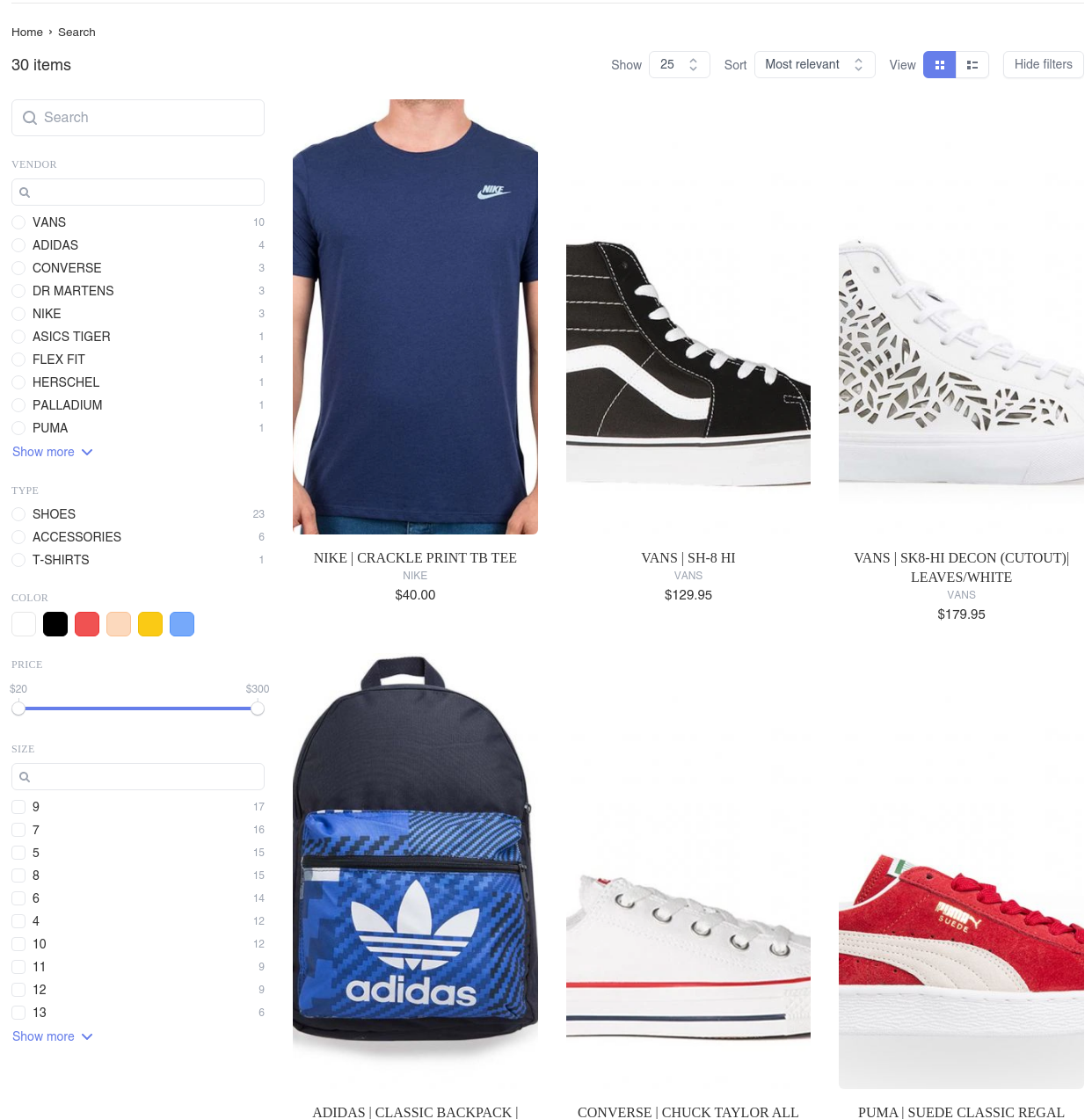 Sajari search