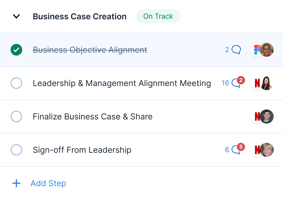business case creation widget