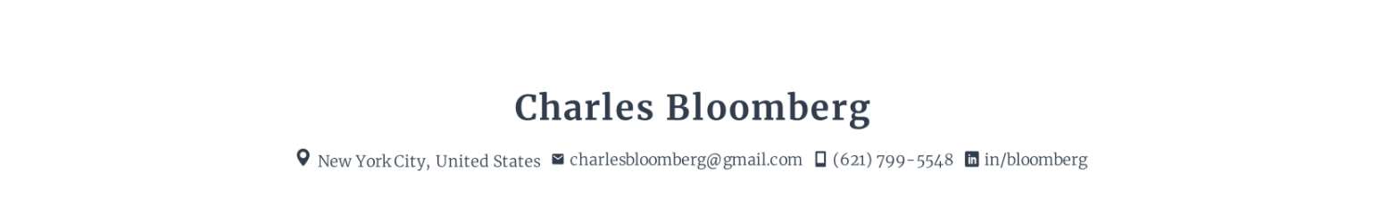 Resume Header