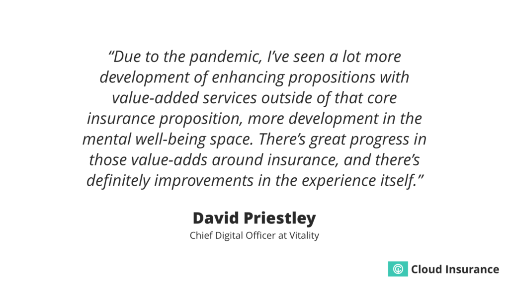 Quote about value-added services in insurance.