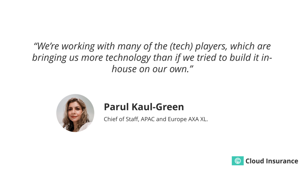 Quote about the benefits of working with insurtech vendors.