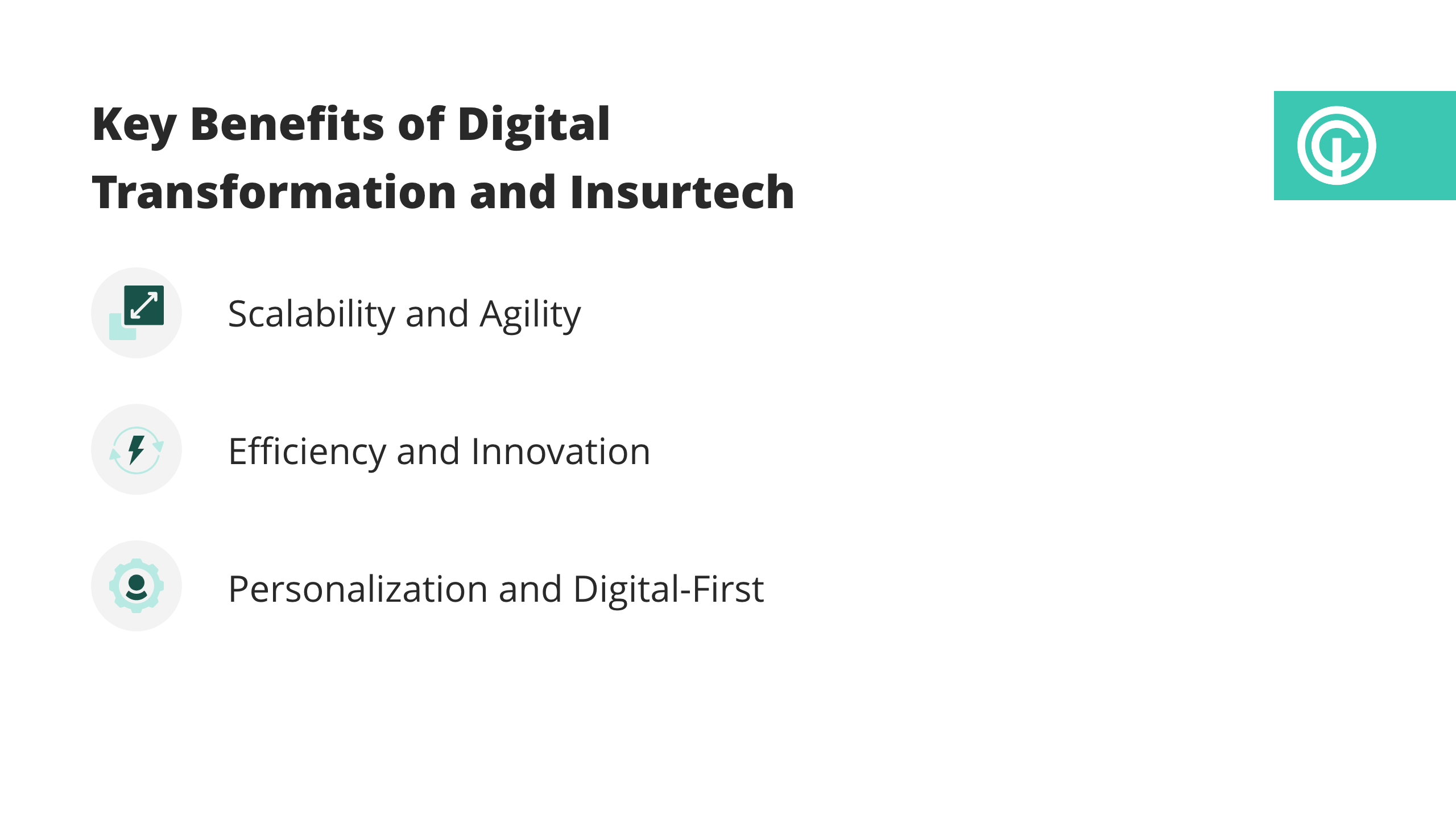 visual of key benefits of digital transformation and insurtech