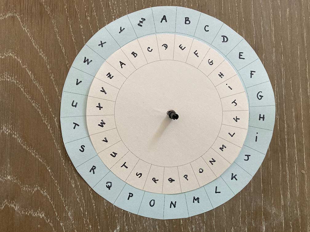 Roue de chiffrement fait maison