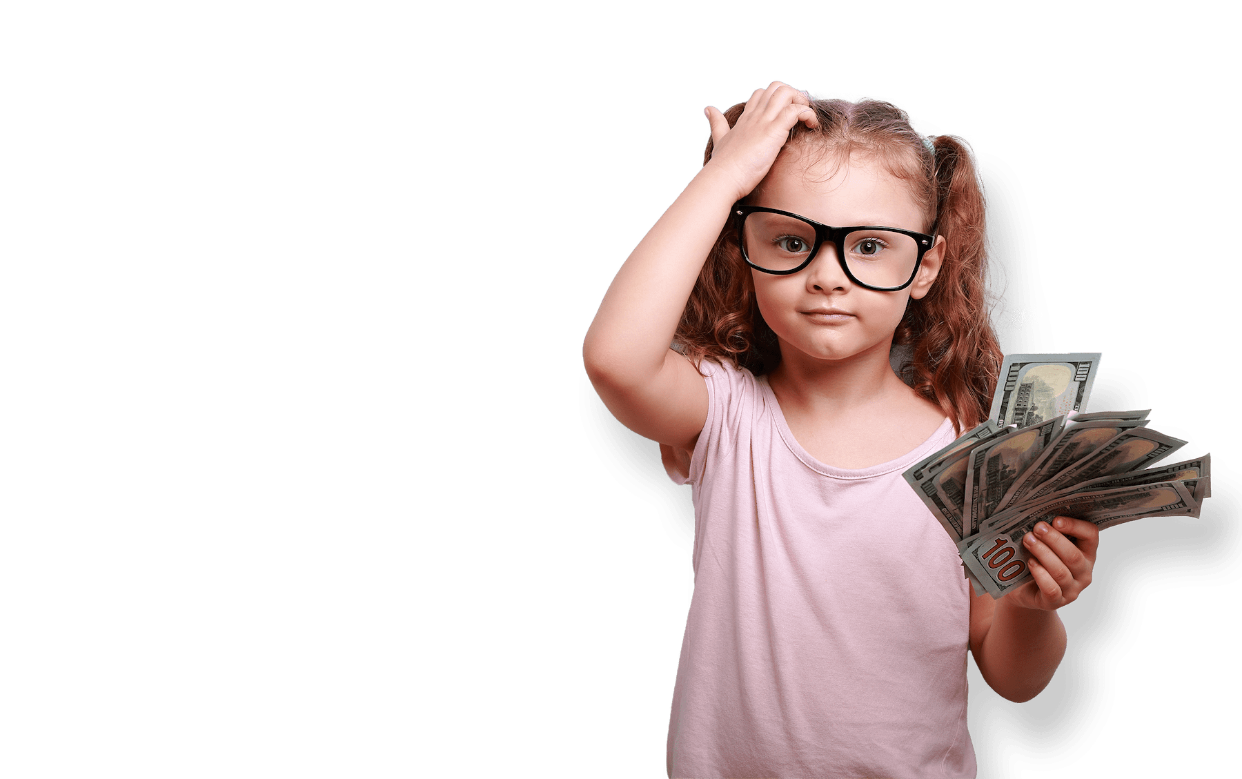 Child Holding Cash