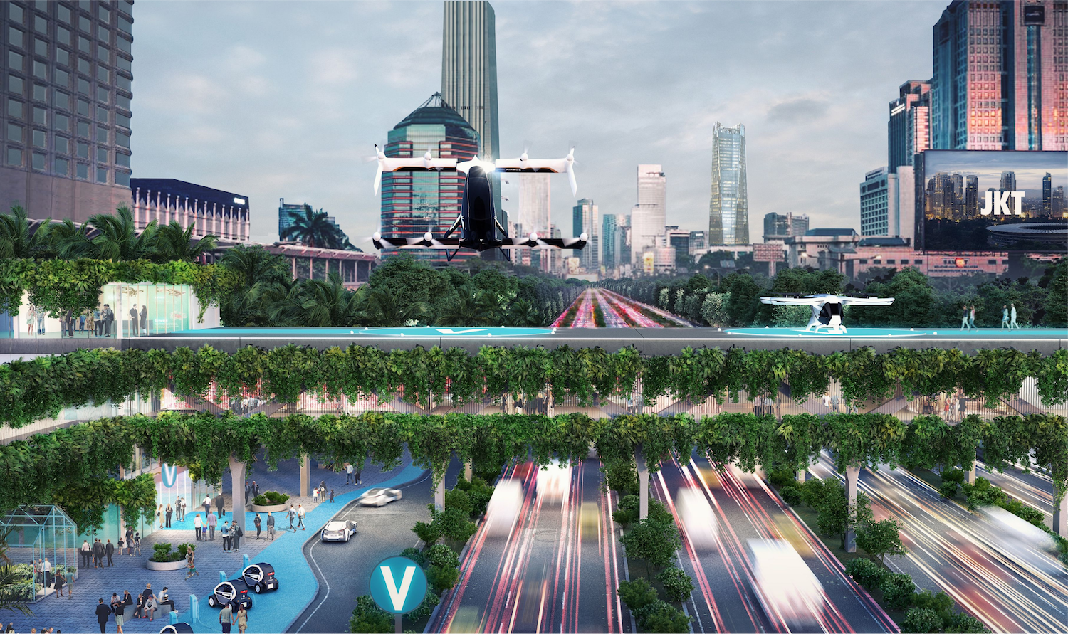 Futuristic rendering of what life could be like with Headway.