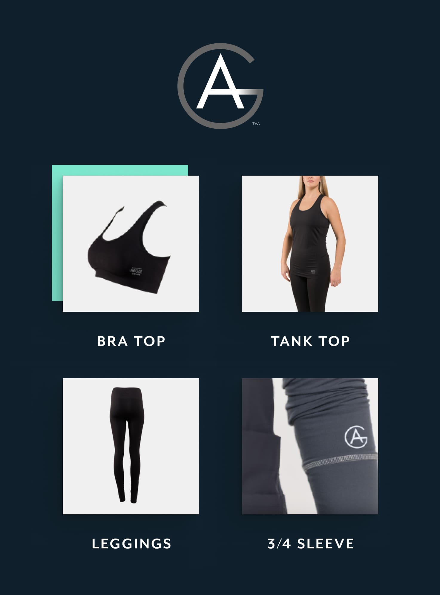 A compilation of product cards used in the Aegle Gear e-commerce store.