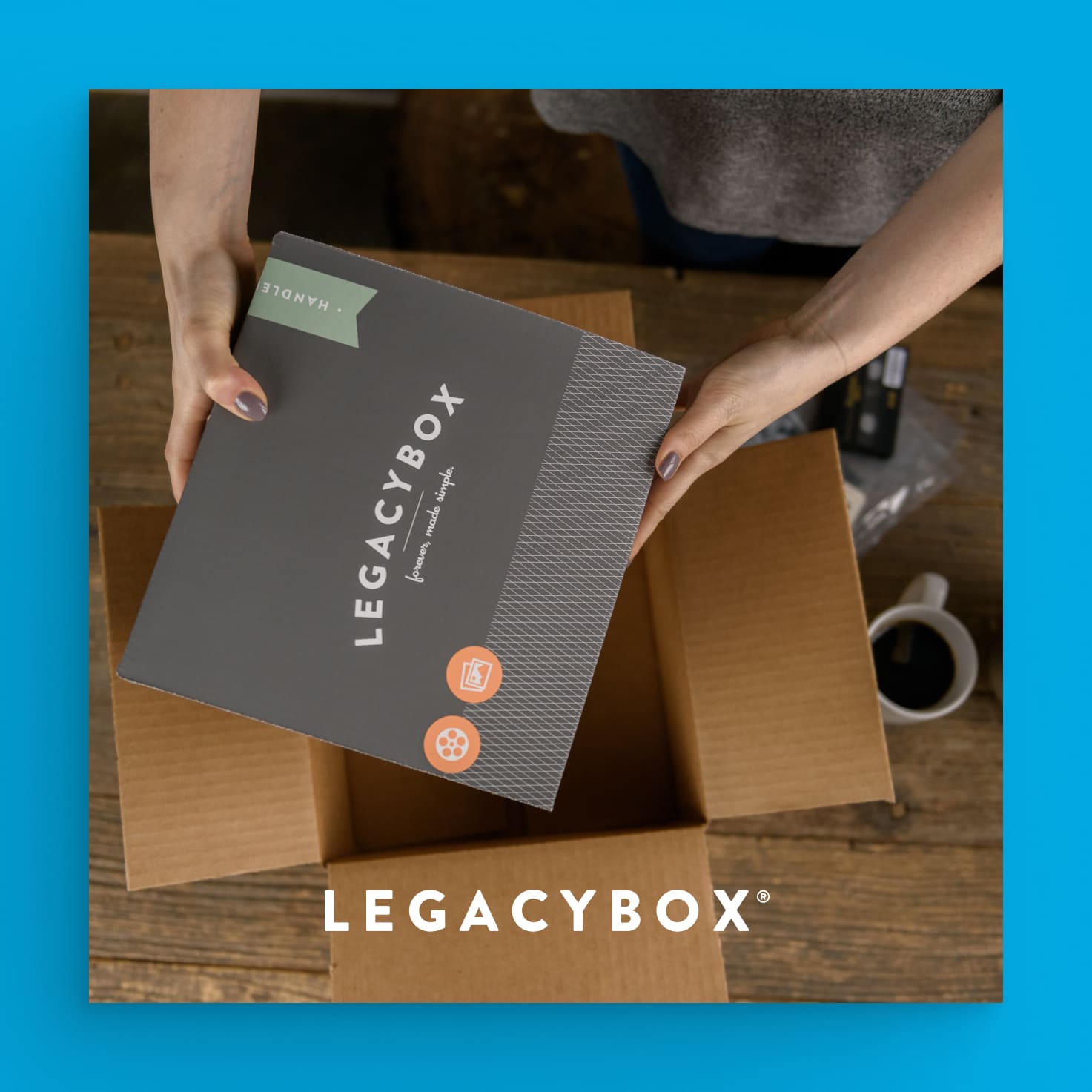 Product shot of a legacybox box.