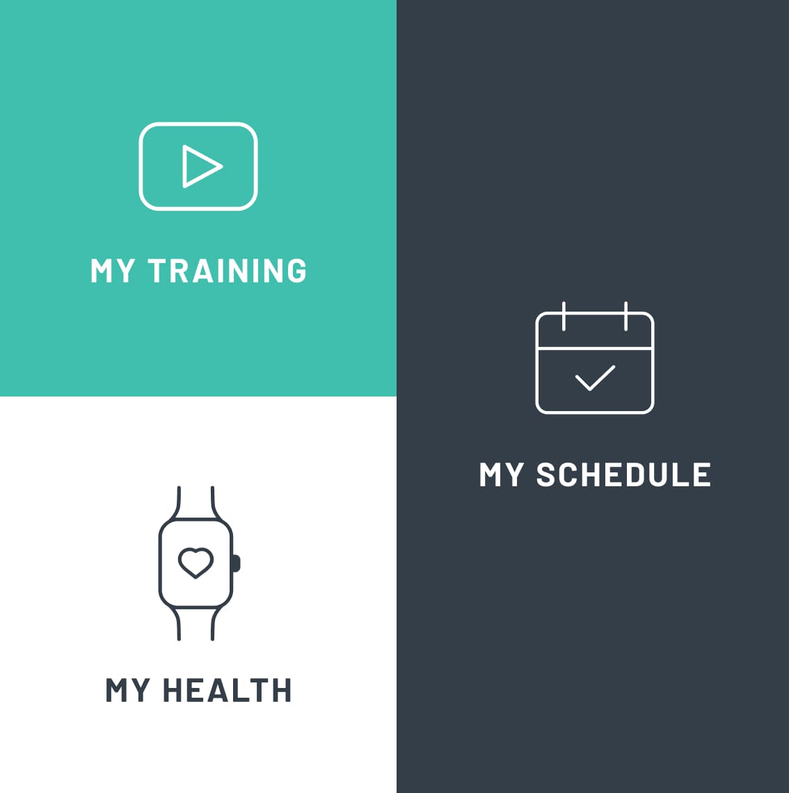 An icon grid used in the Onsight Fitness app.