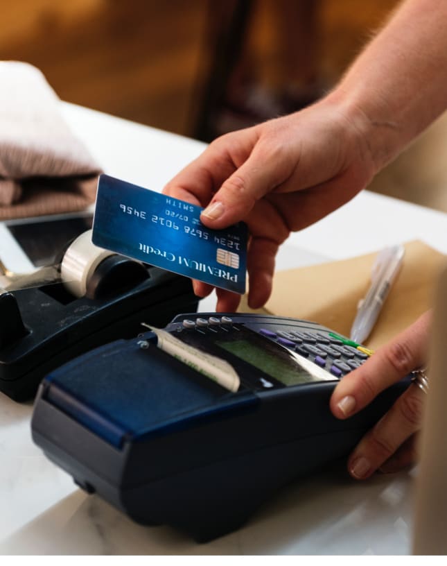 A POS credit card charging device.