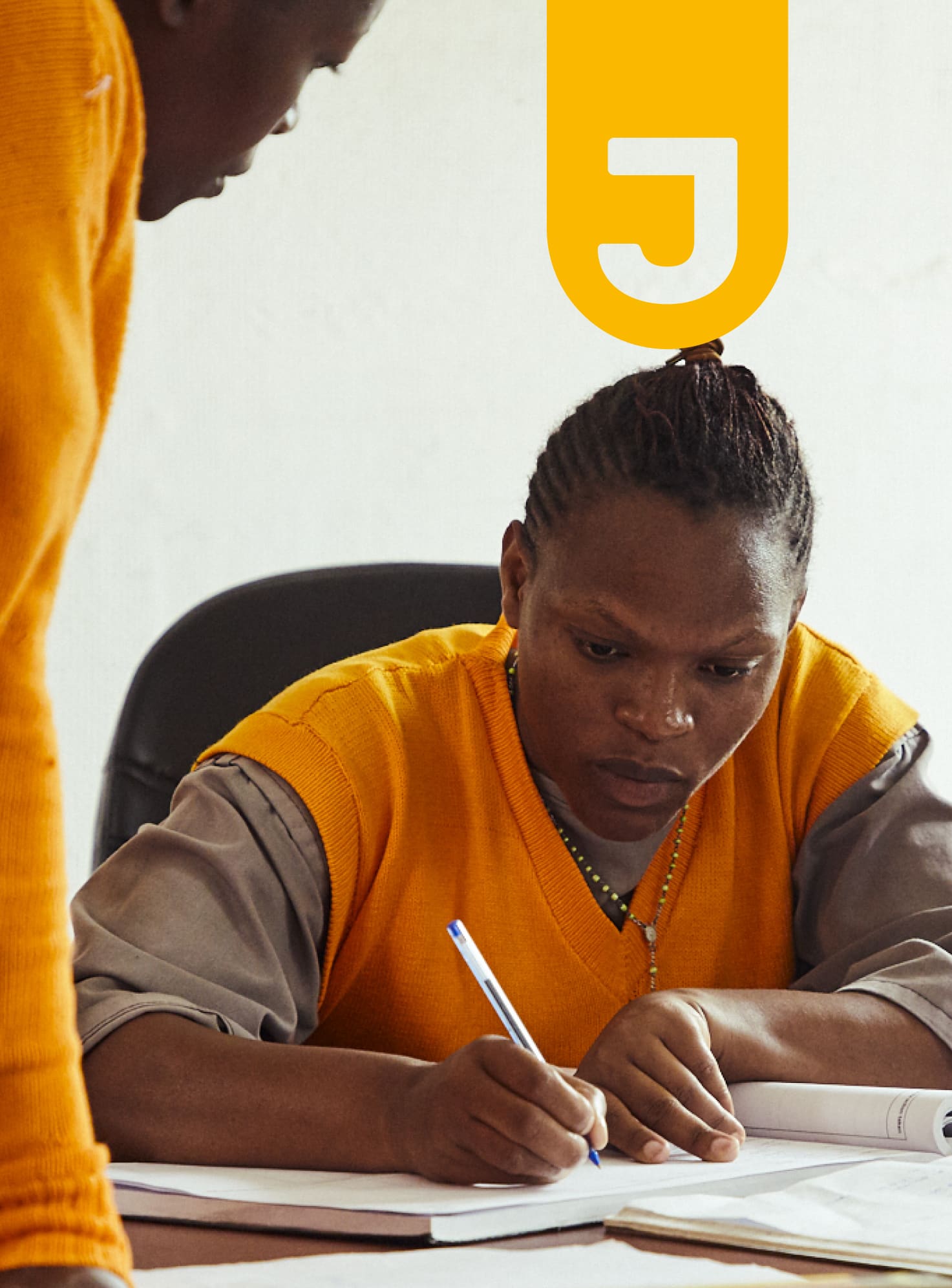 Two students in the Justice Defenders program.
