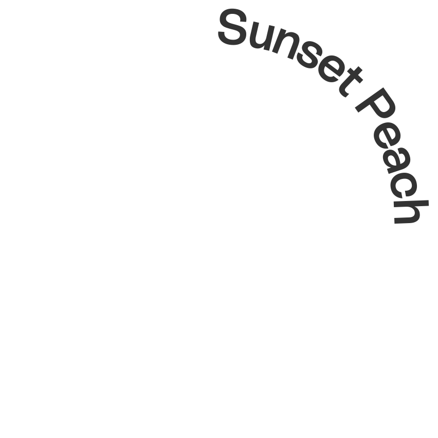 Text that says Sunset Peach