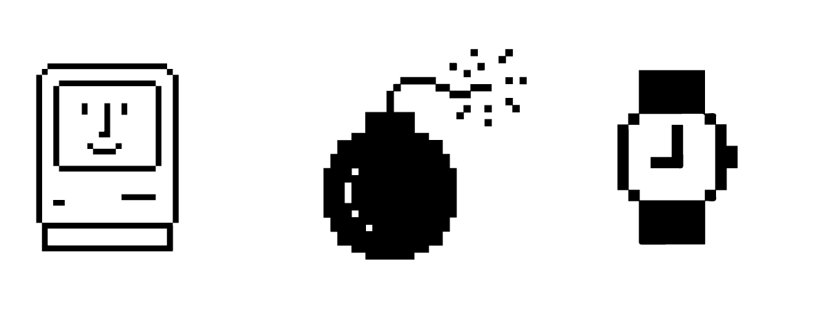 Susan Kare's original icons for Macintosh