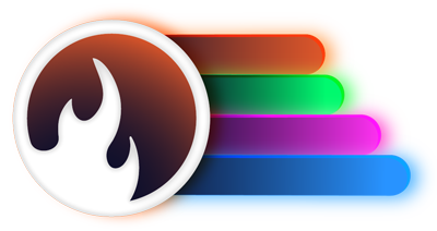 Catalyst icon with colors coming out
