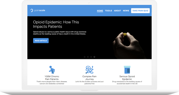 PainScale beta landing page