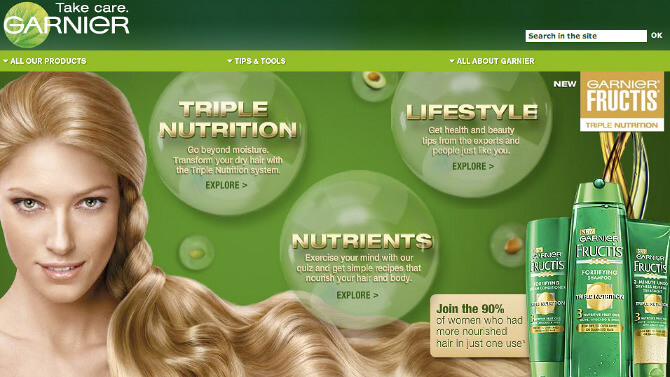 Garnier website