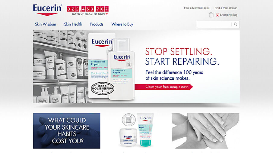 Eucerin website