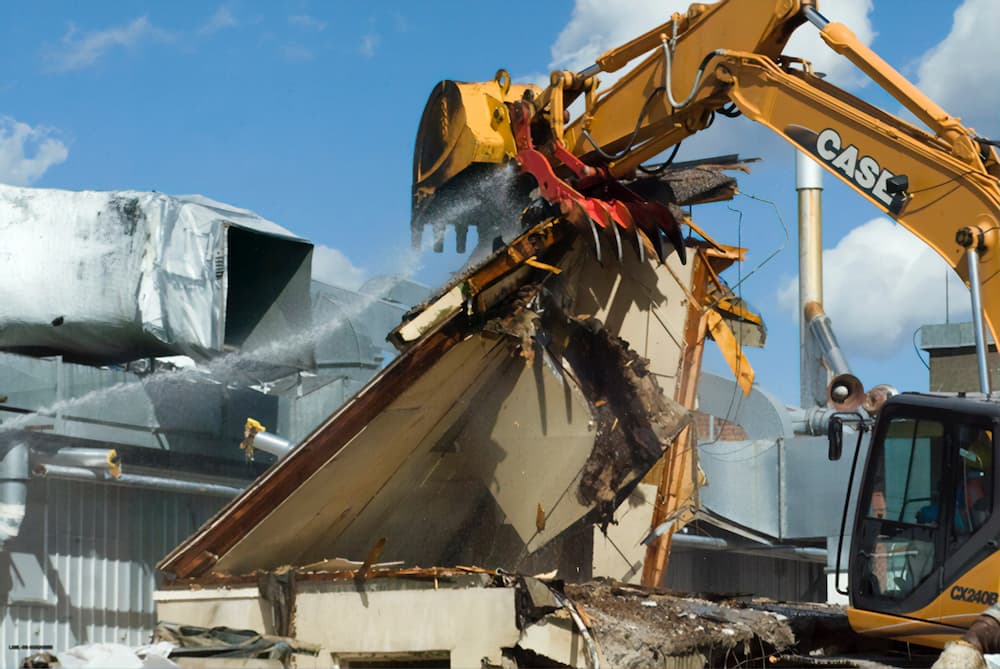 demolishing a building