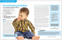 Child sucking his thumb, address the behavior