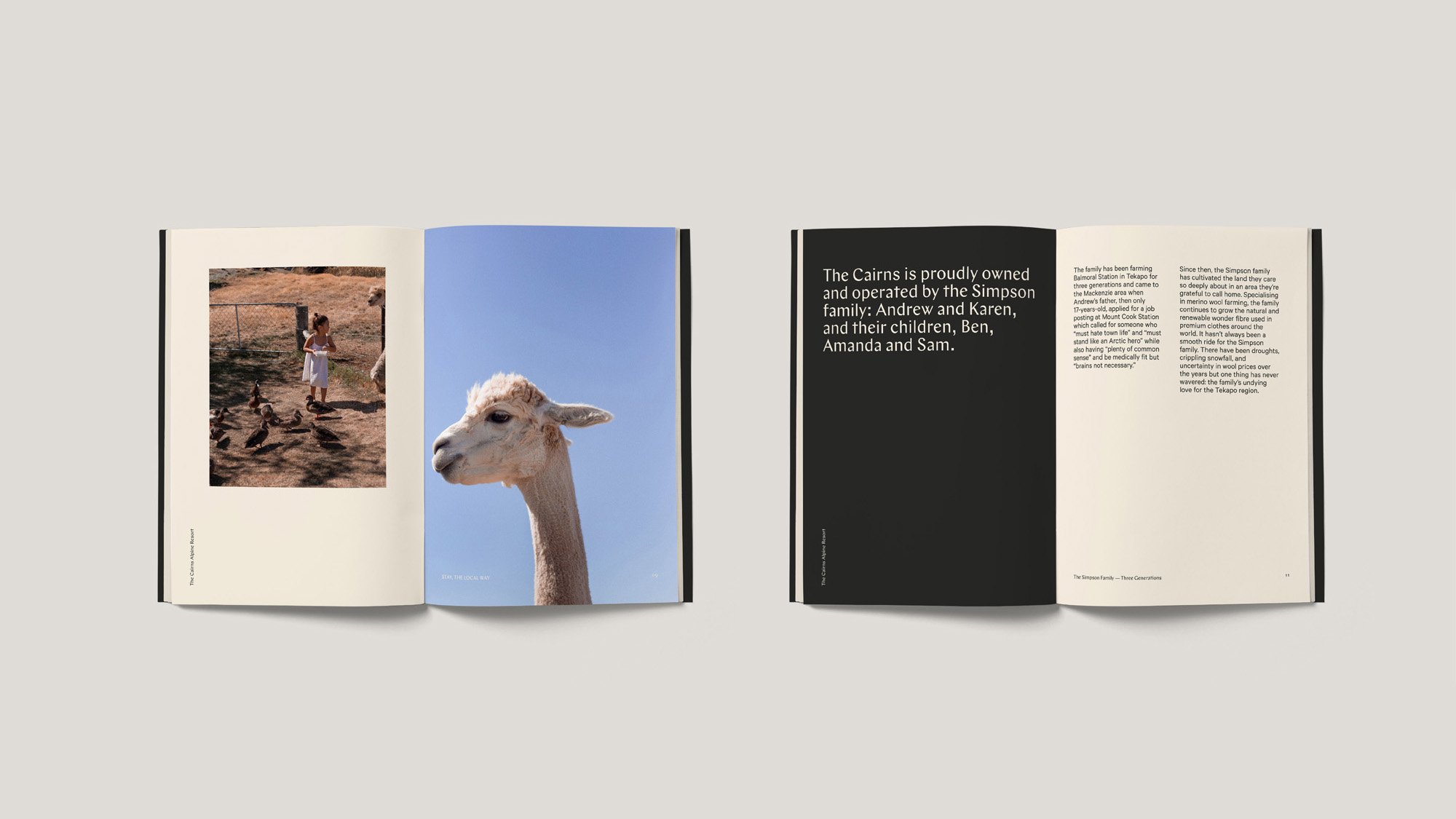 The Cairns Alpine Resort promotional booklet design