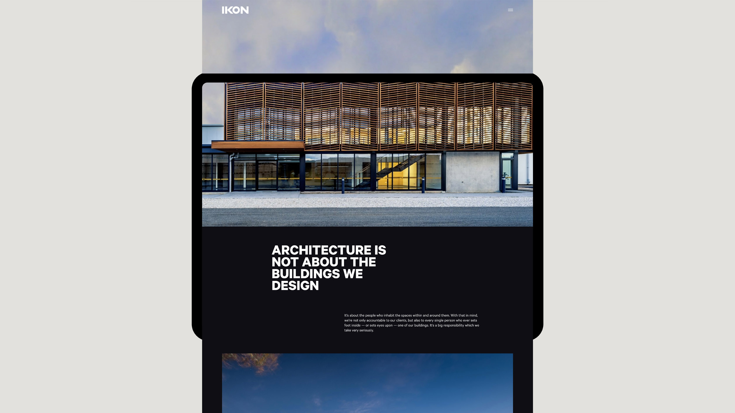 IKON Architects Webflow website design