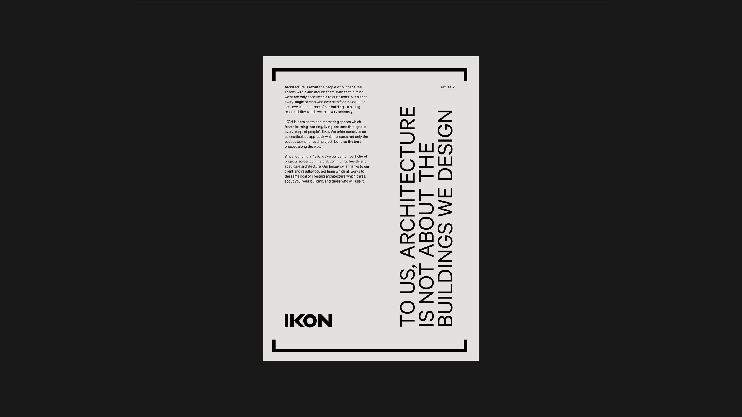 IKON Architects poster design