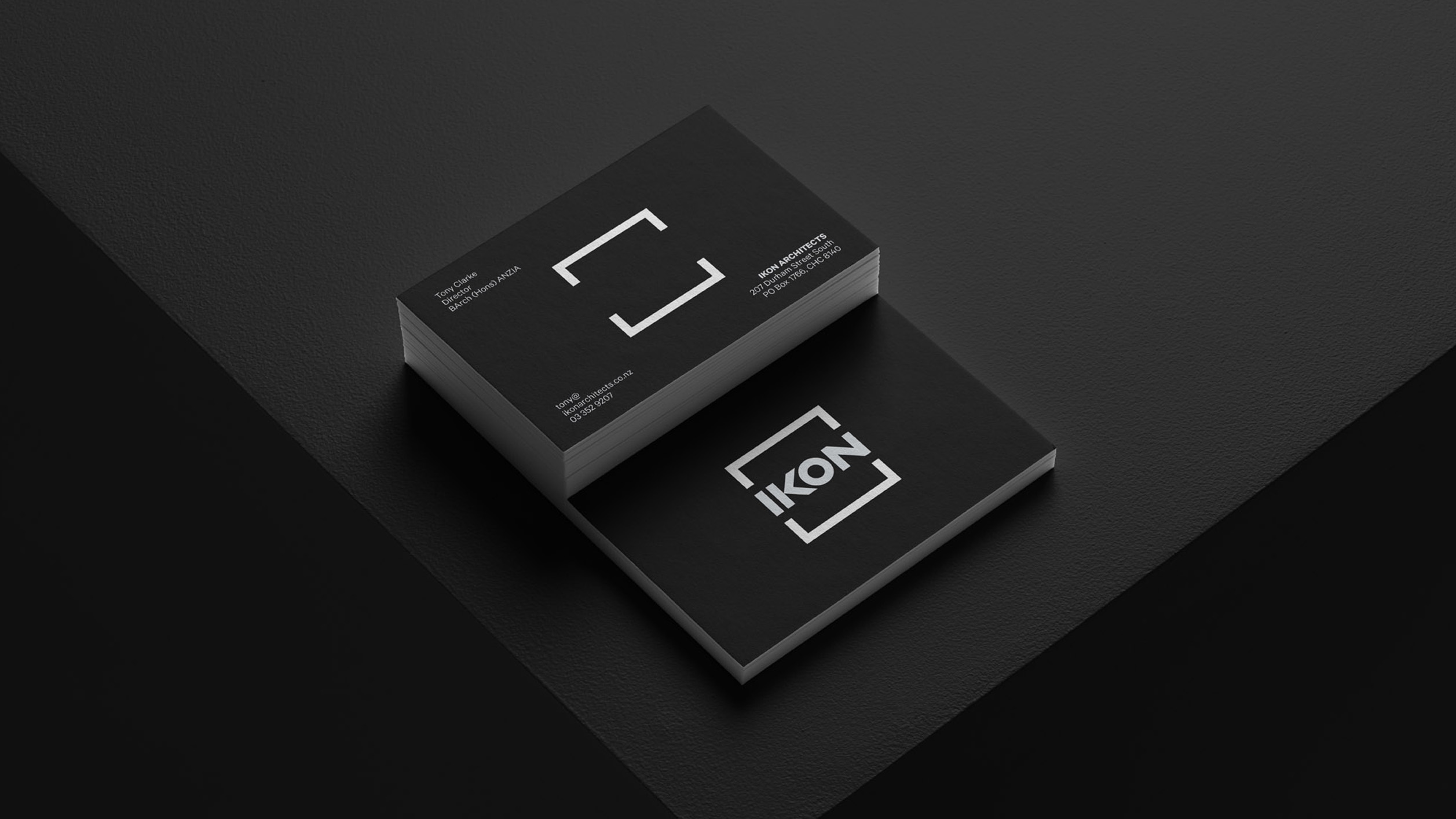IKON Architects business card design