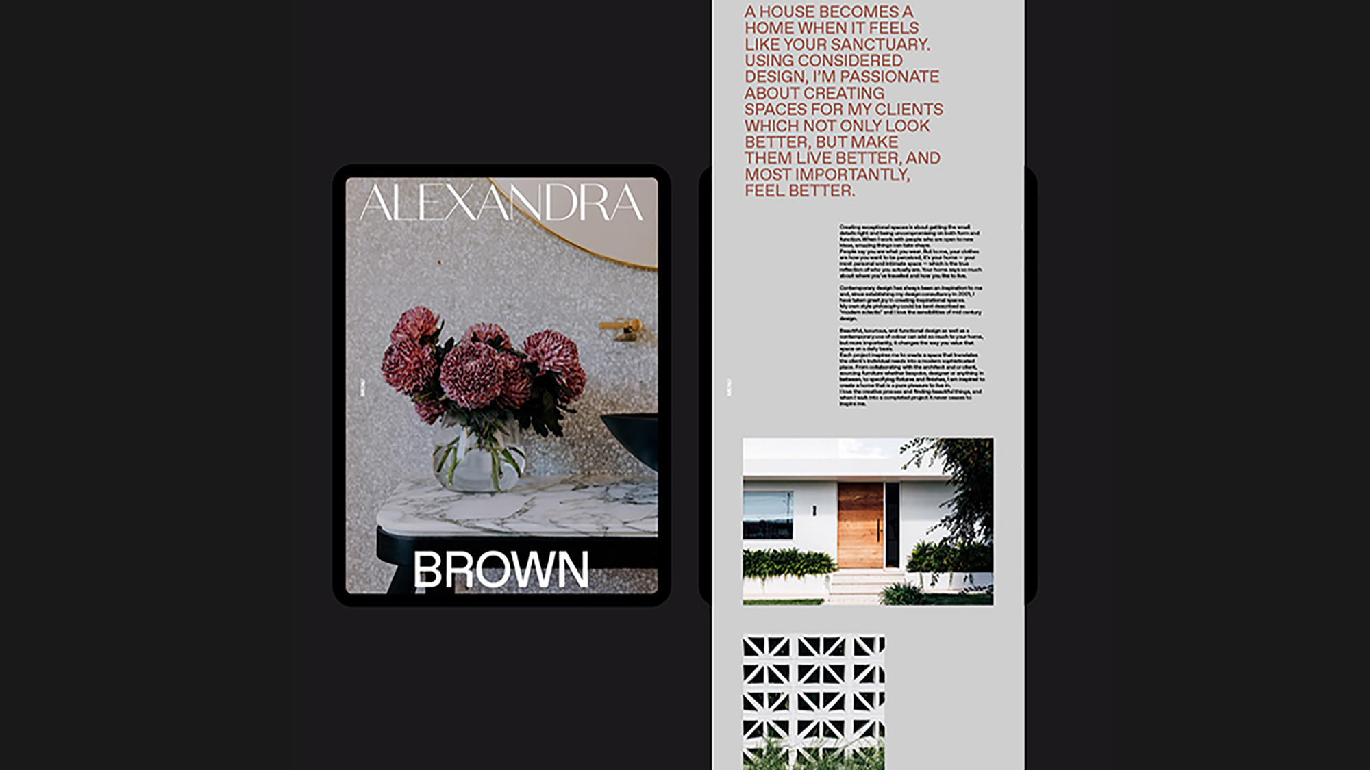 Alexandra Brown website design