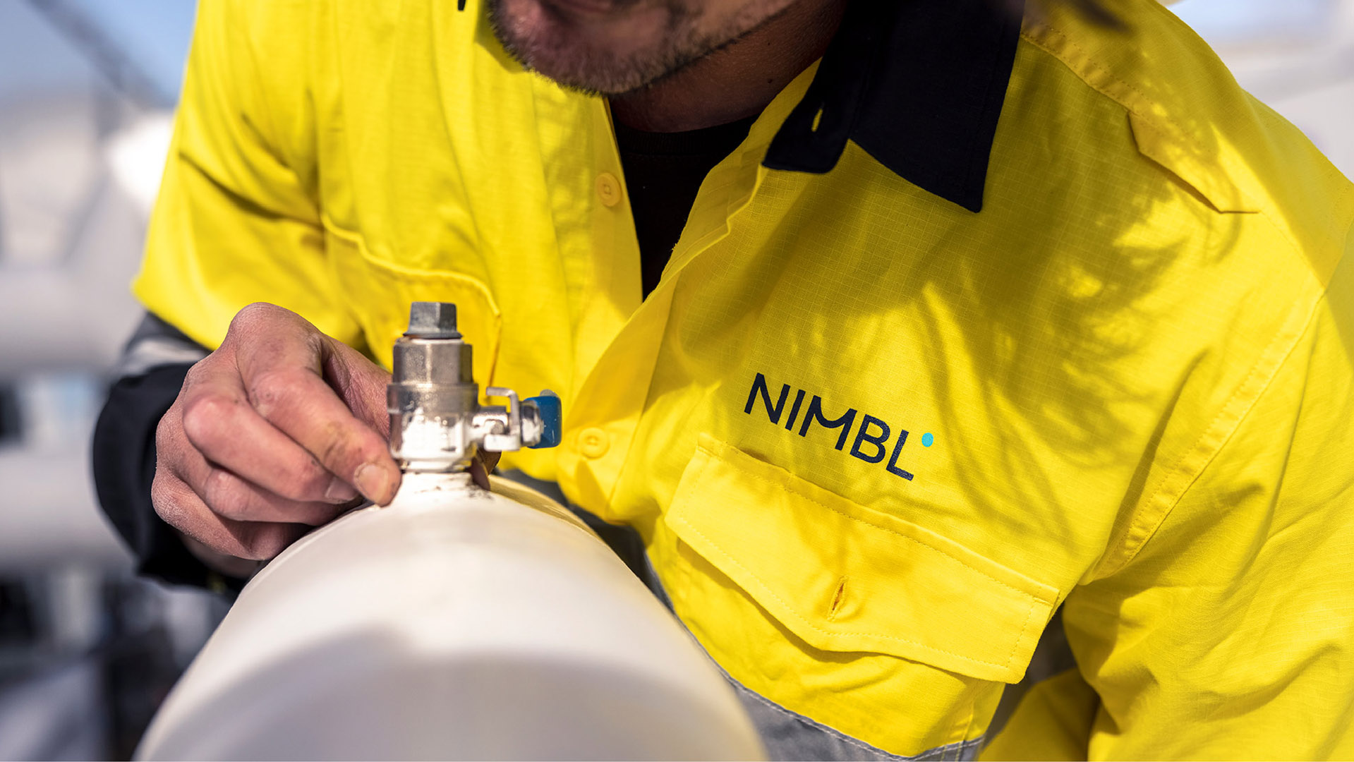 Nimbl logo on uniform
