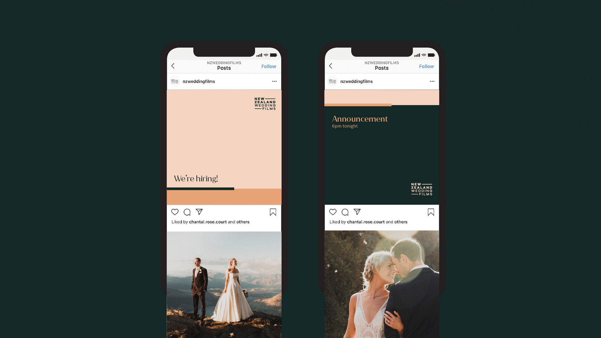 New Zealand Wedding Films Webflow website design on mobile