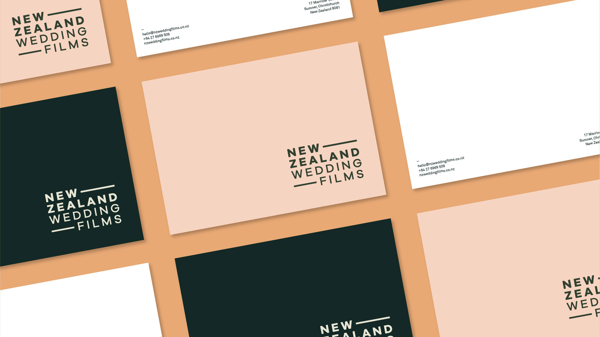 New Zealand Wedding Films business card design