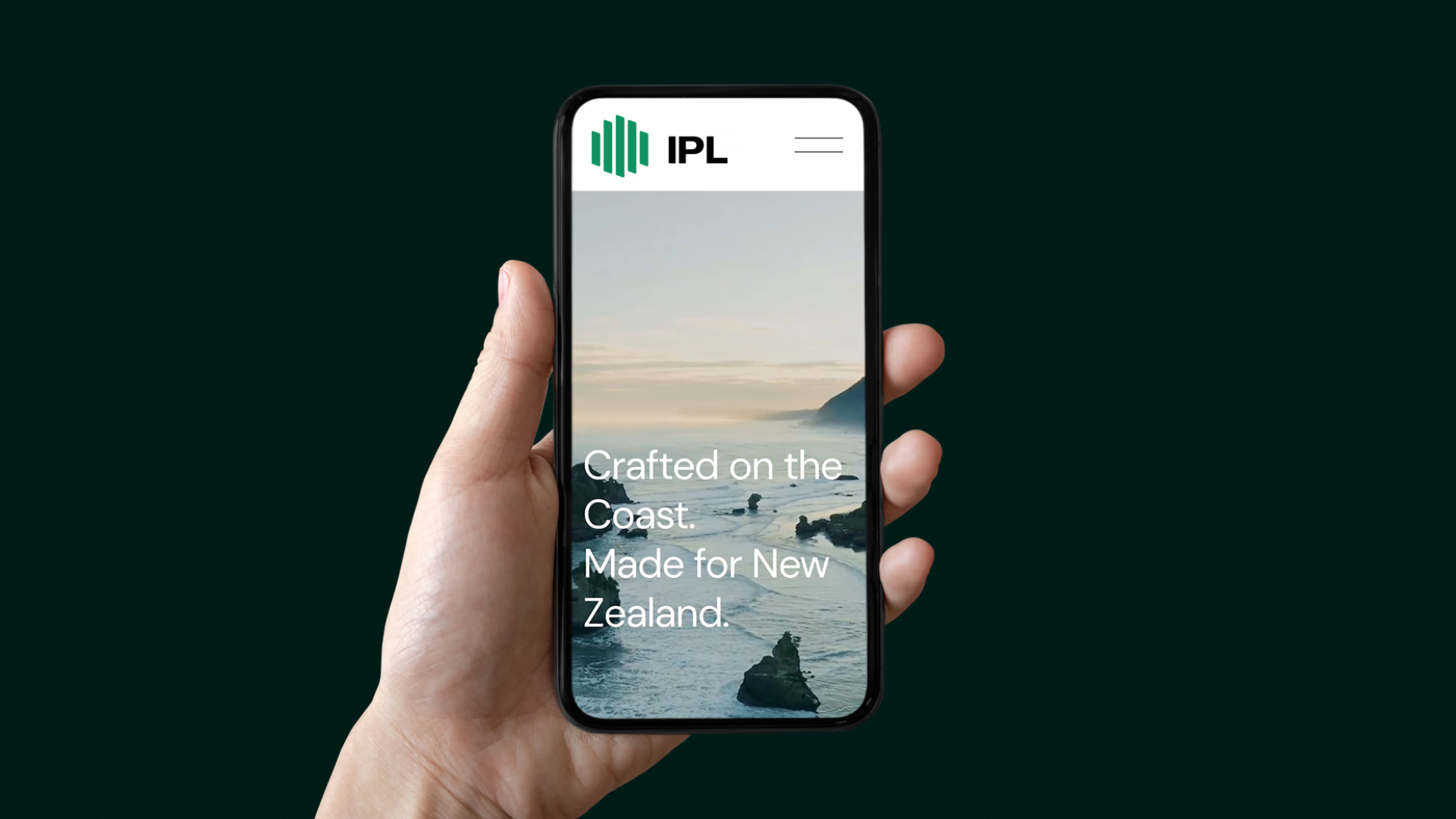 IPL Webflow website design on mobile