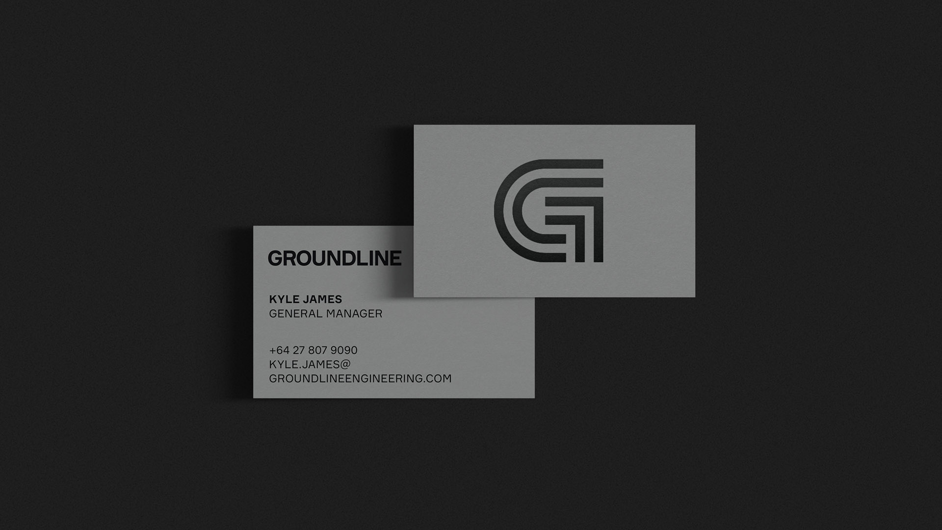 Groundline Business card design front and back