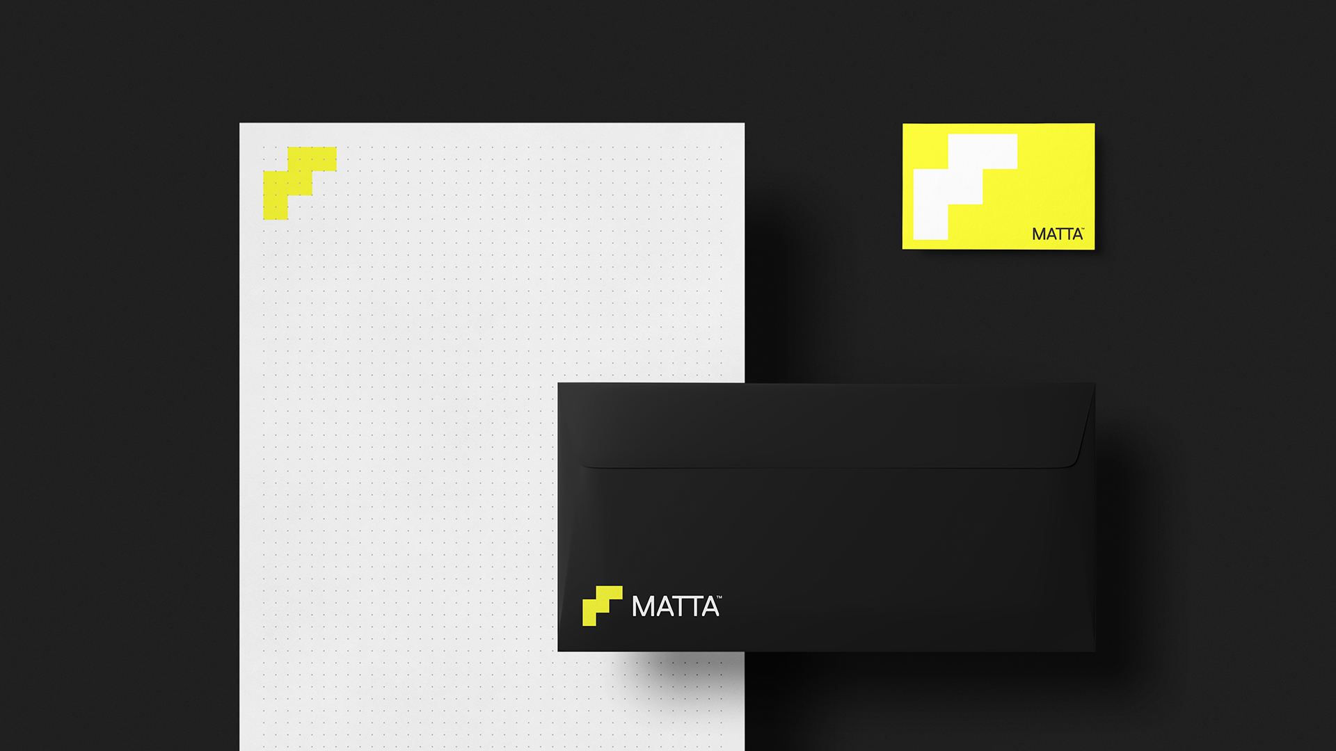 Matta letterhead and business card design